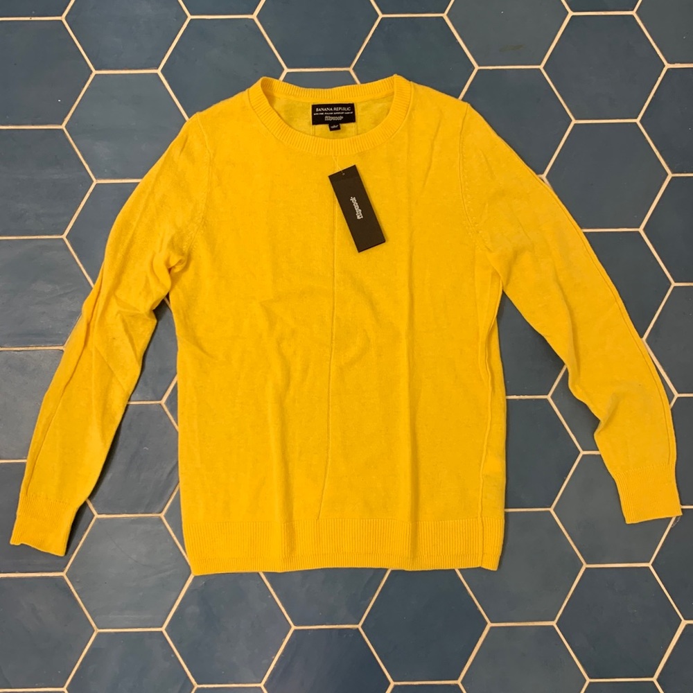 Bright yellow sweater